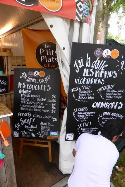 Ardoises du menu végétarien